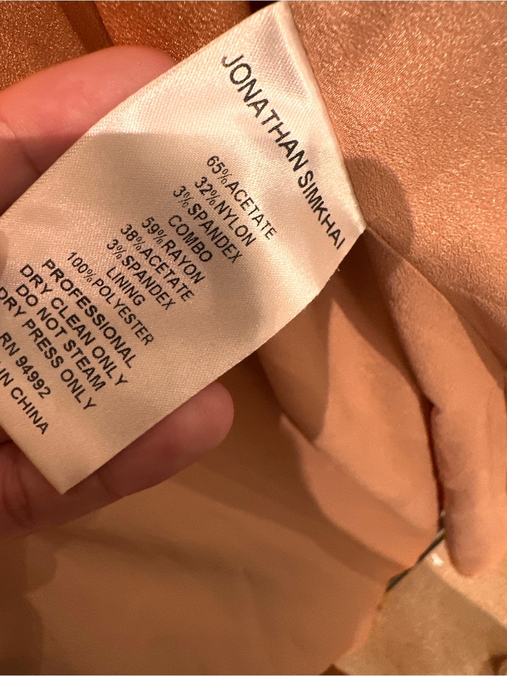 Jonathan Simkhai Copper Satin Long Robe - Picture 3 of 7